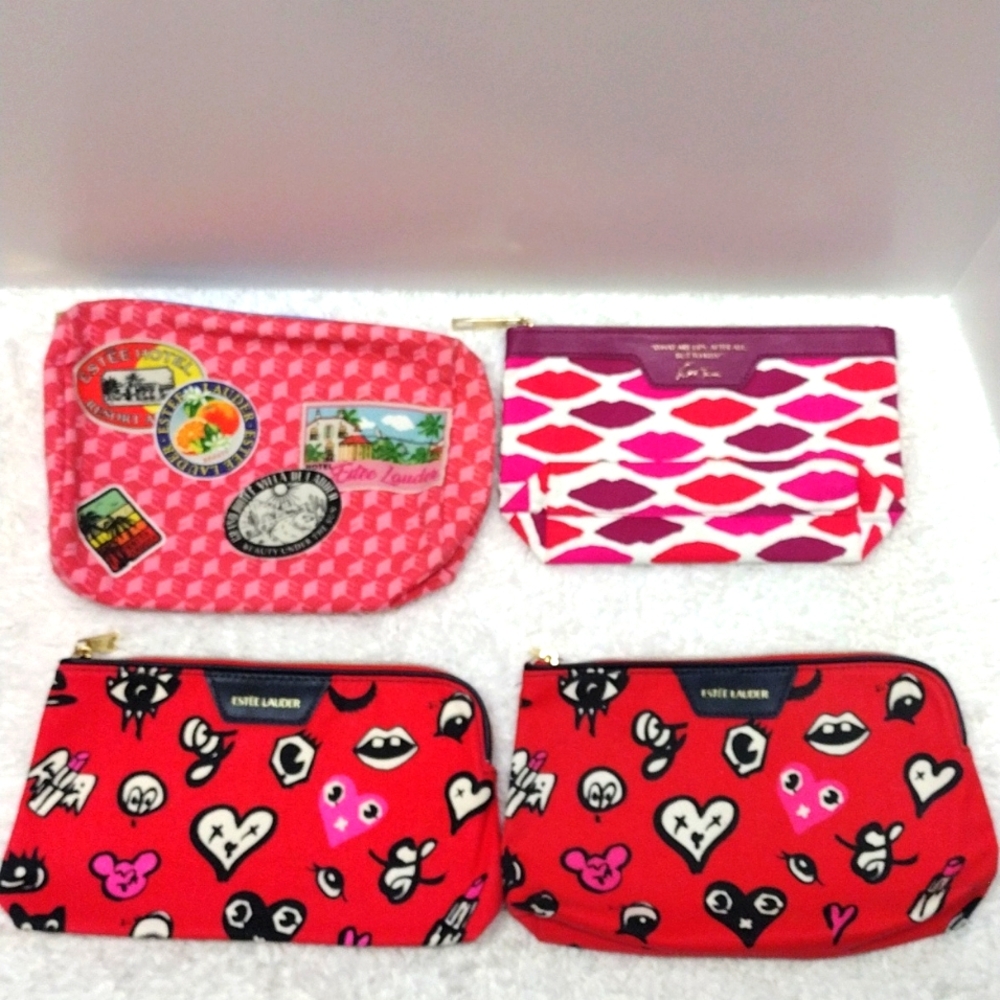 Estee Lauder Cosmetic Makeup Bags Bundle of 4